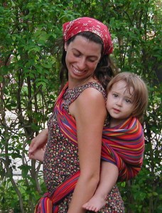 back rebozo Rebozo one-shouldered back carry.