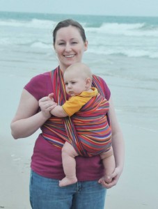 Front Wrap Cross Carry with crosses bunched in Summer.