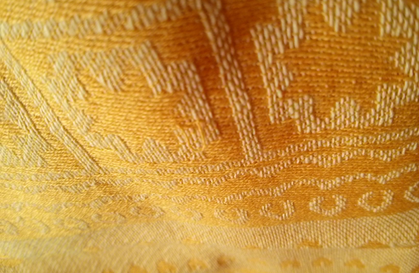 Close up of All-Cotton Woven Wrap Weave