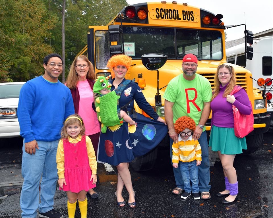 Magic Schoolbus Family Babywearing Costume
