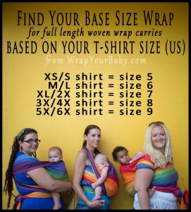 Woven Wrap Sizing Chart - What is My Base Size?