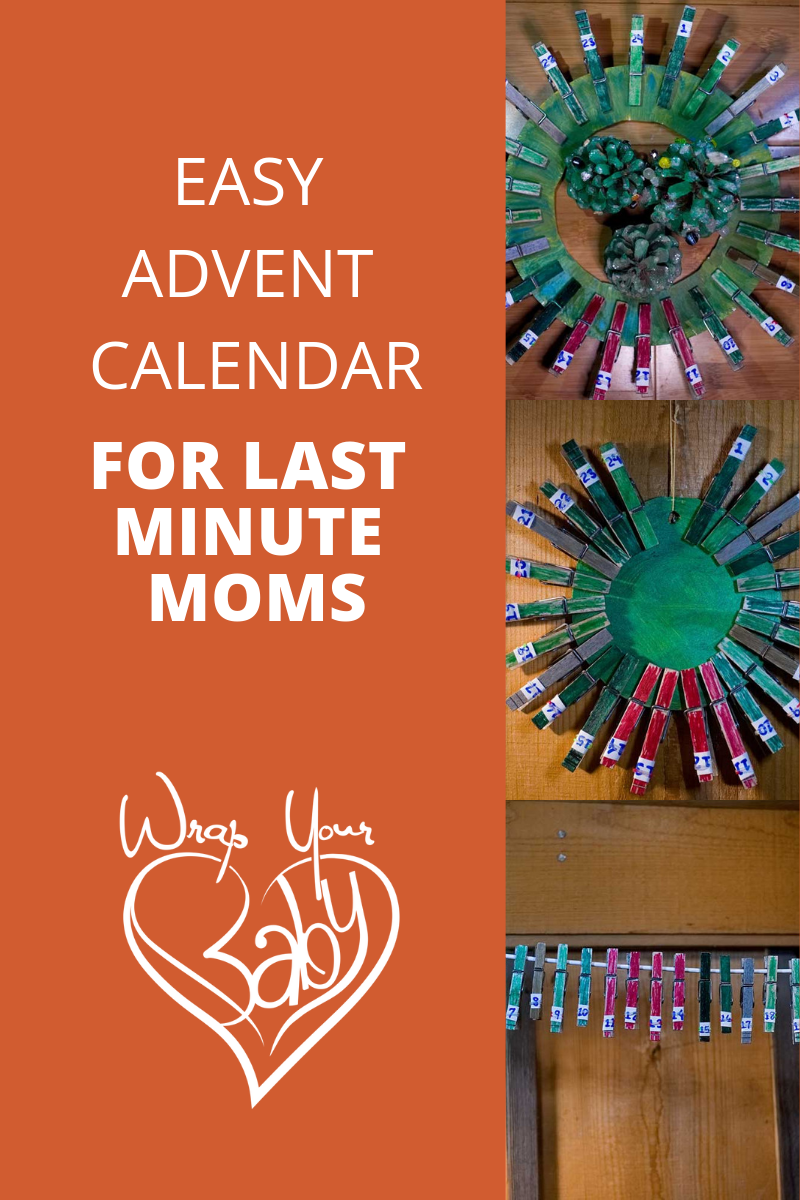 Easiest DIY Advent Calendar Wrap Your Baby